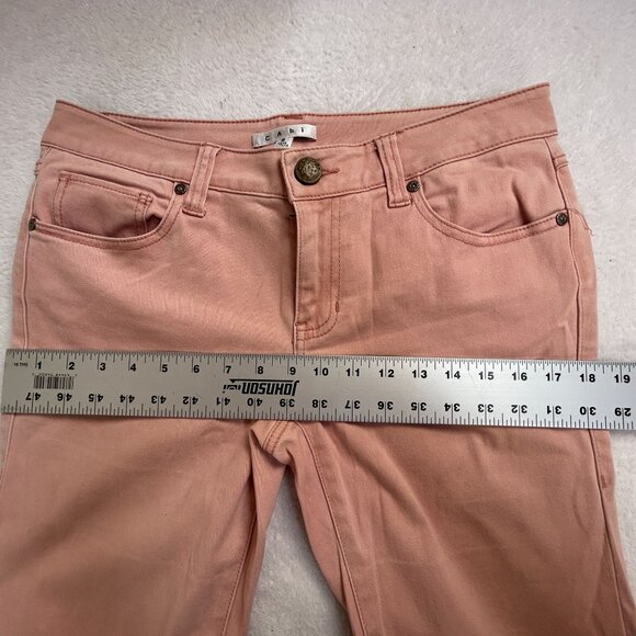 Cabi Womens Low Rise Pink Denim Skinny Jeans Size 6 Style 224 Stretch Casual - Picture 7 of 10